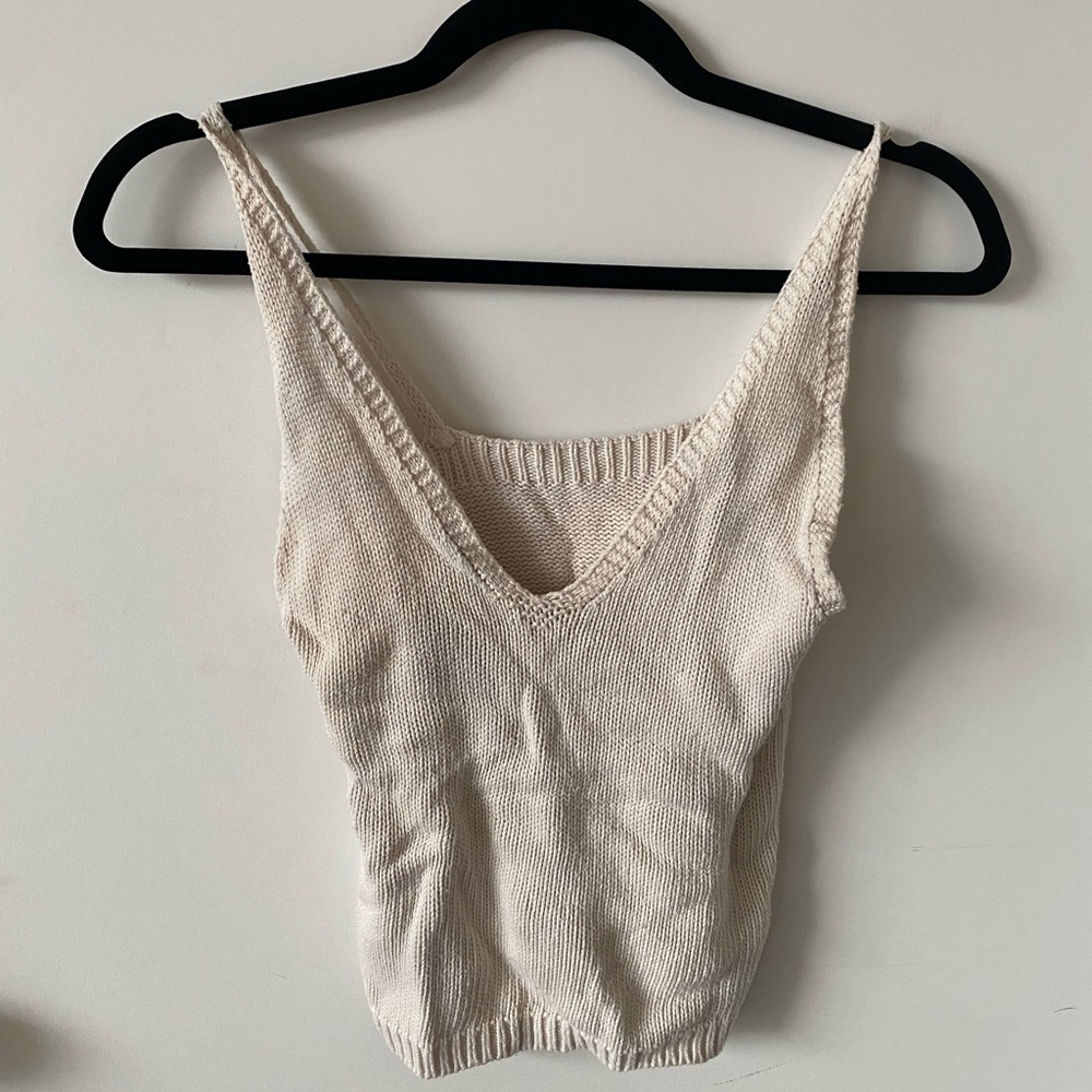 Brandy Melville - Cream Knitted Tank